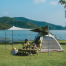 Палатка NATUREHIKE ANGO AUTOMATIC CNK2550WS010 четырехместная, c навесом, бежевая с коричневым 6927595789094